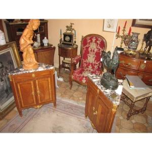 Pair Of Louis XVI Corner Cabinets