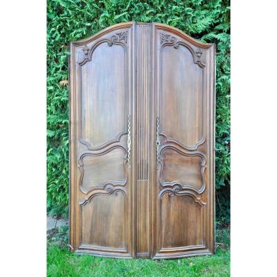 Facade Doors Woodwork Curved Walnut Louis XV