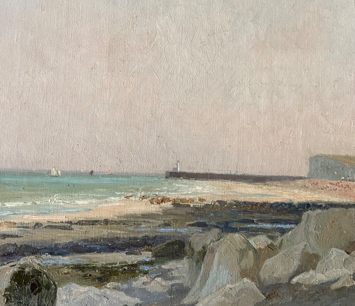 Eugène d'Argence, The Normandy Coast,  The Port, The Cliffs. Le Tréport-photo-2