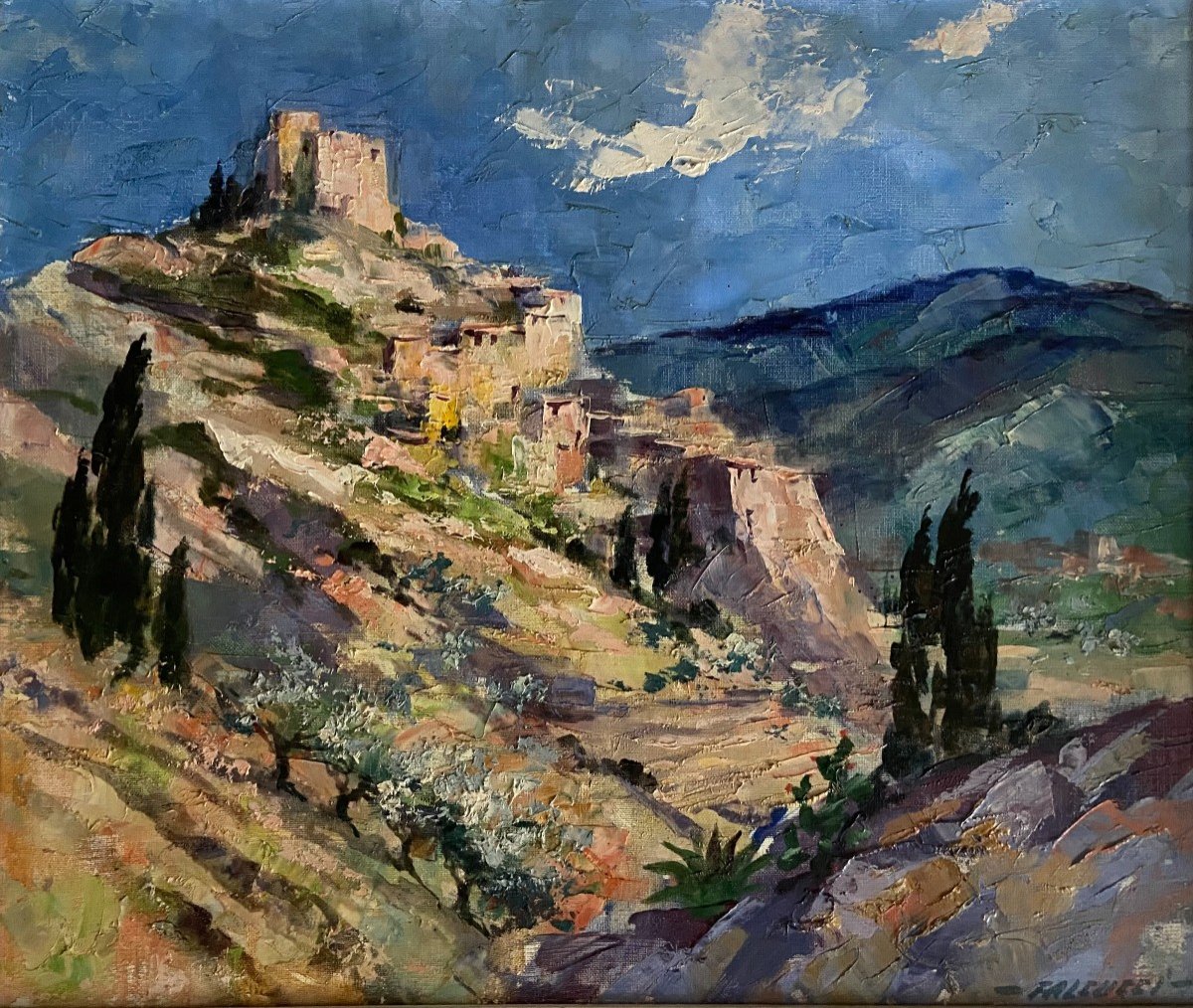 Robert Falcucci, Village Of Corsica. Vivario? Corté?-photo-2