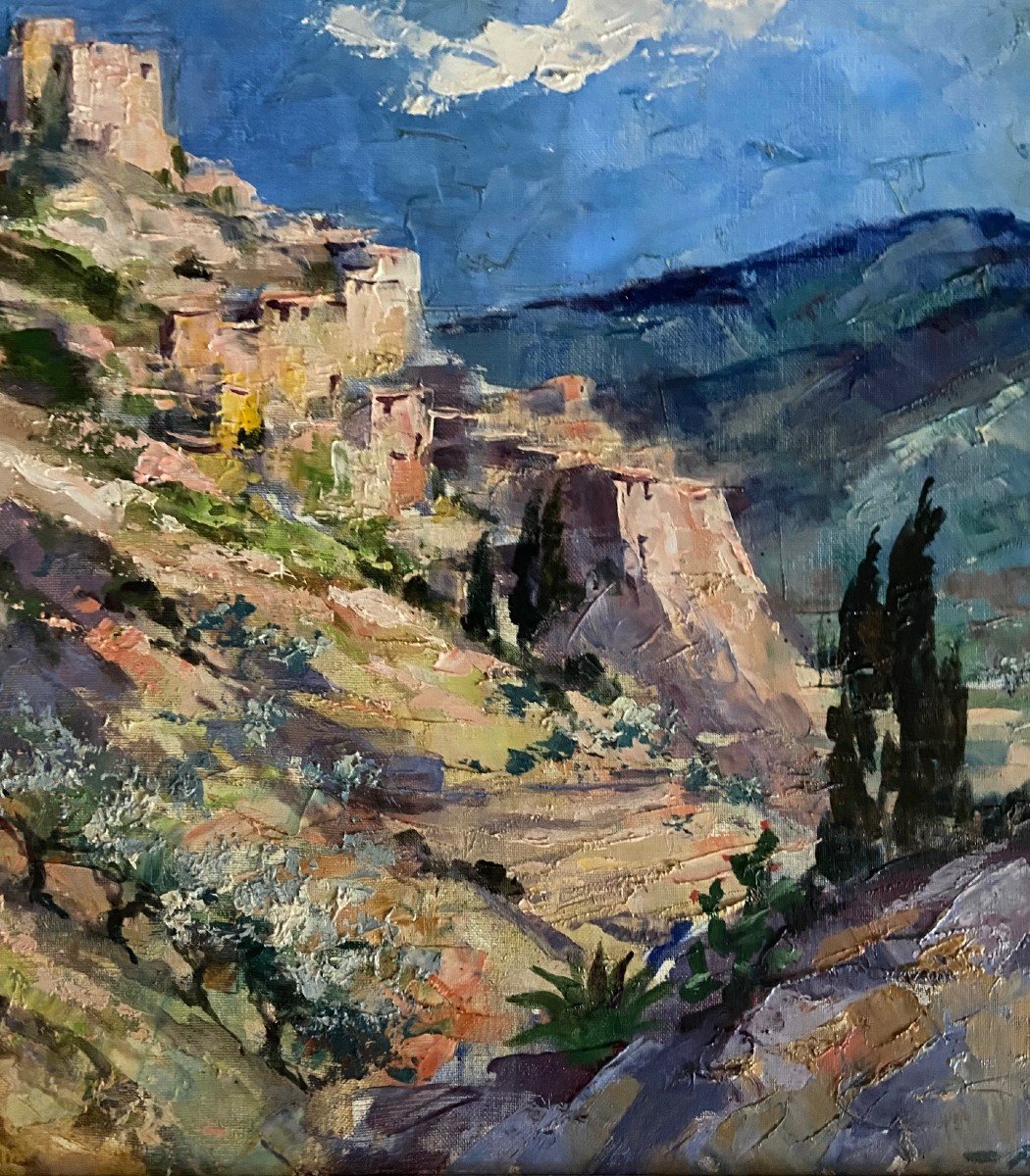 Robert Falcucci, Village Of Corsica. Vivario? Corté?-photo-4