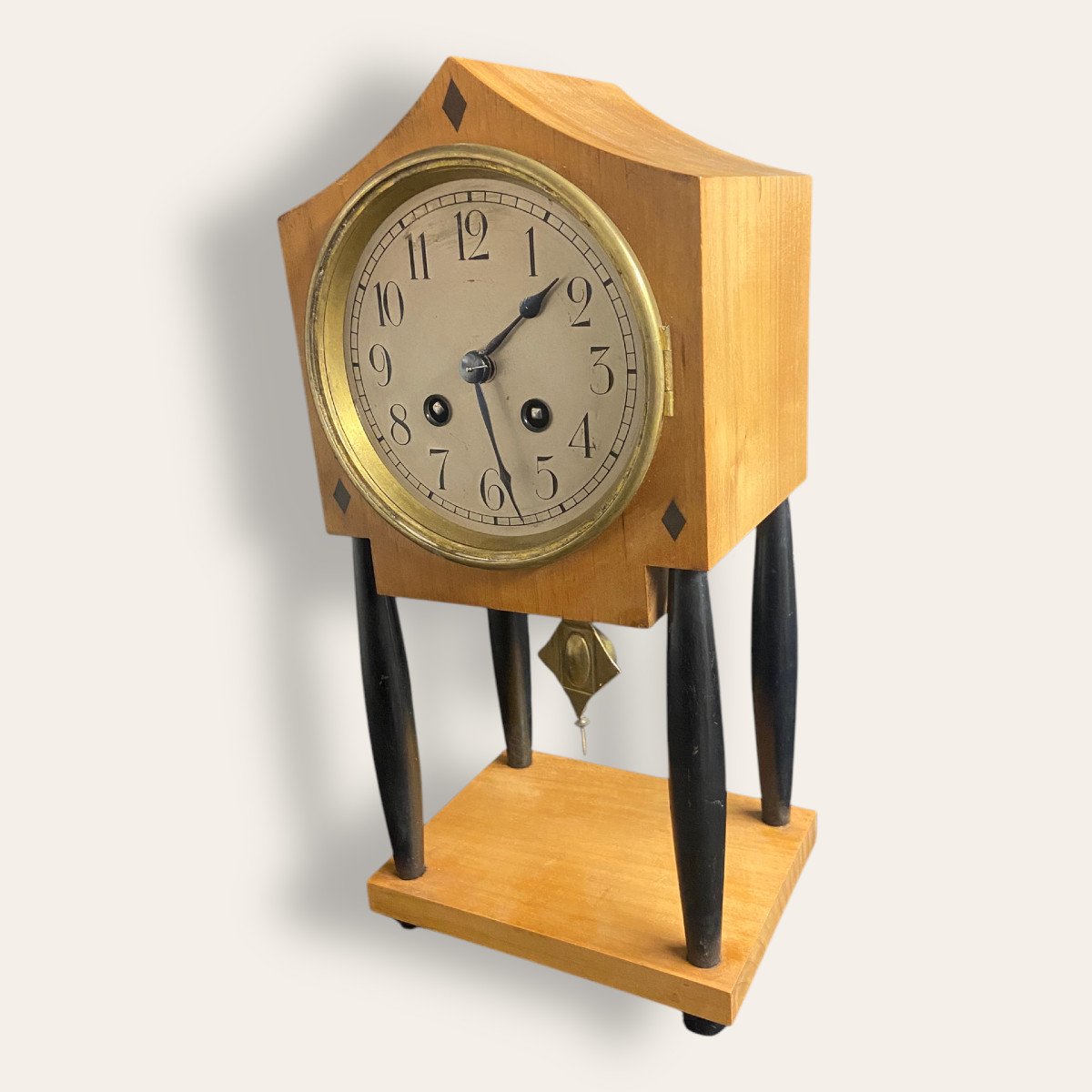 Lenzkirch Table Clock Circa 1910, German Work-photo-2