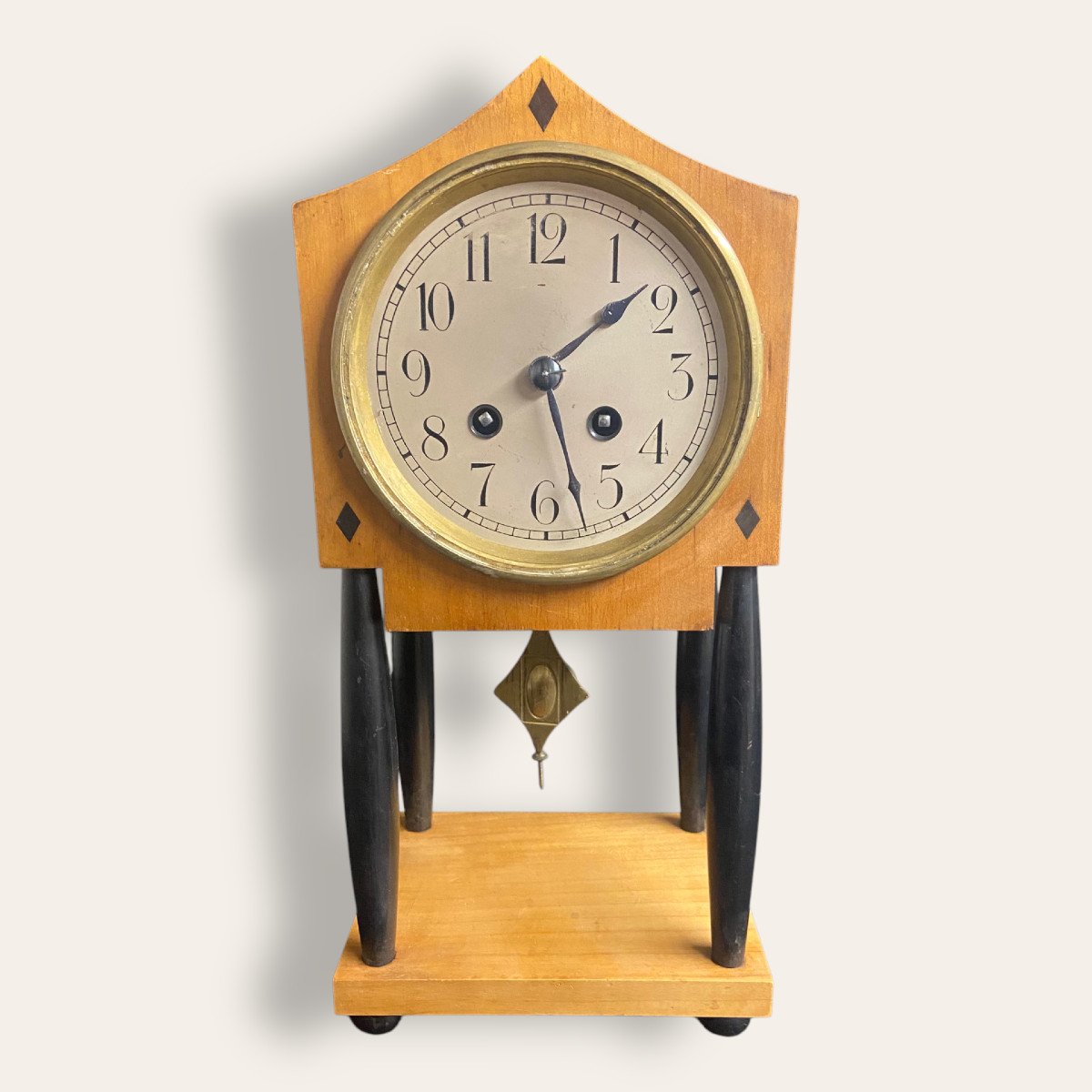 Lenzkirch Table Clock Circa 1910, German Work