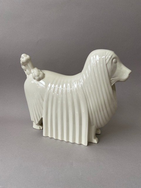 Adnet, Dog, The Poodle. Art Deco Craquelé-photo-2