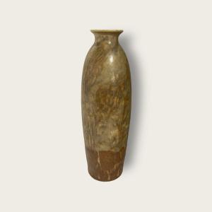 Emile Diffloth, Vase Au Décor Végétal