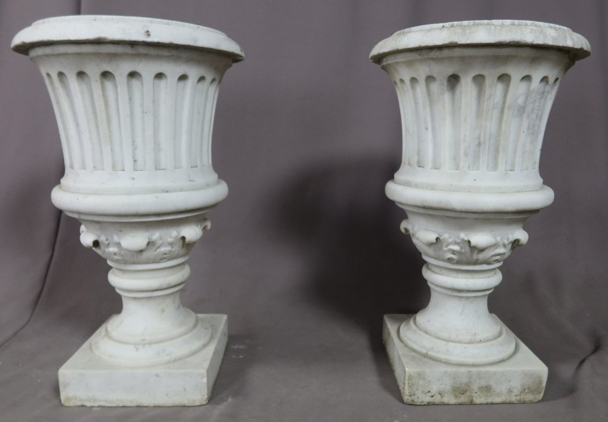 Pair Of Medici Marble Vases-photo-5