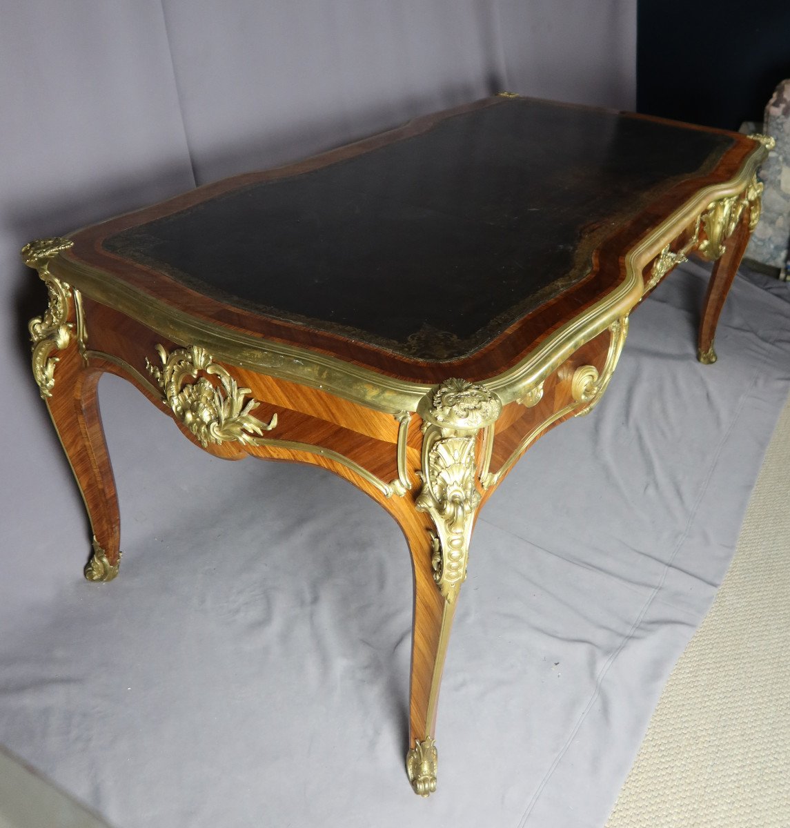 Desk Louis XV Marquetry XIX-photo-7