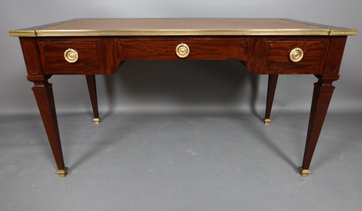 Sormani Louis XVI Style Mahogany Desk-photo-4