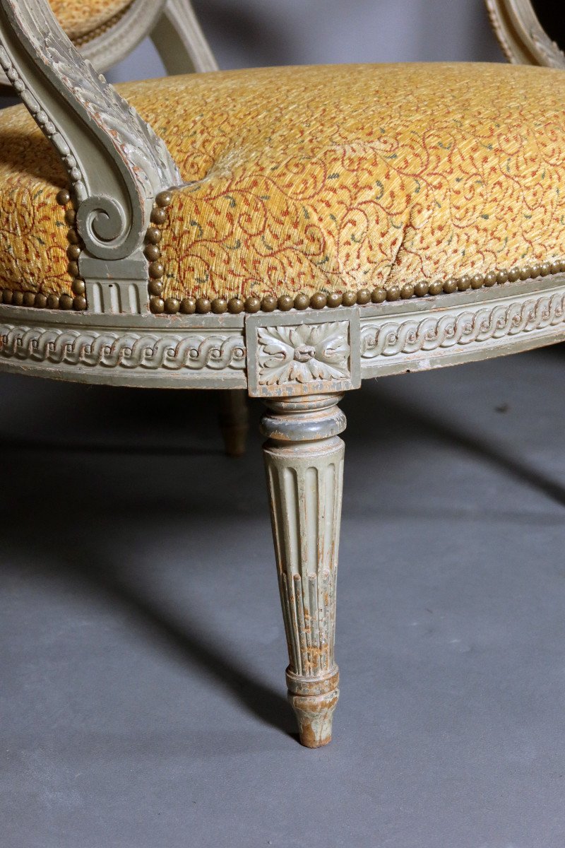 Paire De Fauteuils Louis XVI-photo-2