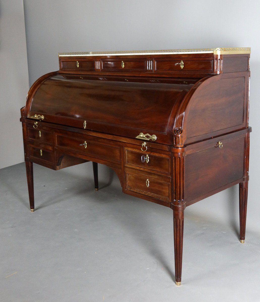 Bureau Cylindre Louis XVI-photo-4