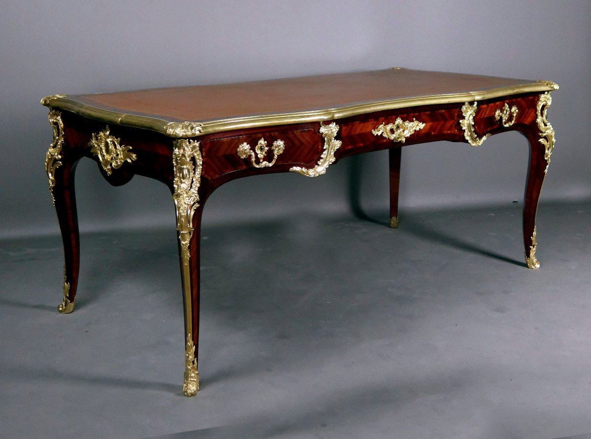 Louis XV Desk Signed Gervais Durand-photo-4