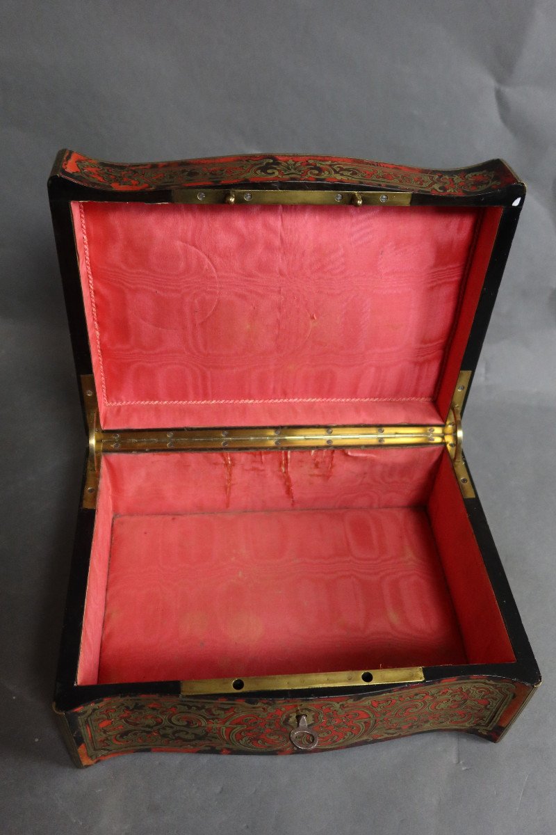 Coffret En Marqueterie Style Boulle  XIX-photo-2