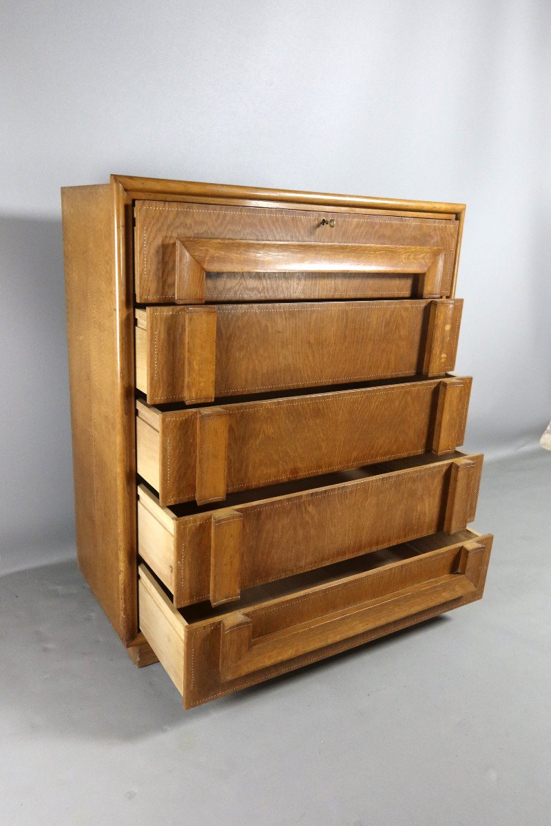 André Sornay Oak Chest Of Drawers-photo-4