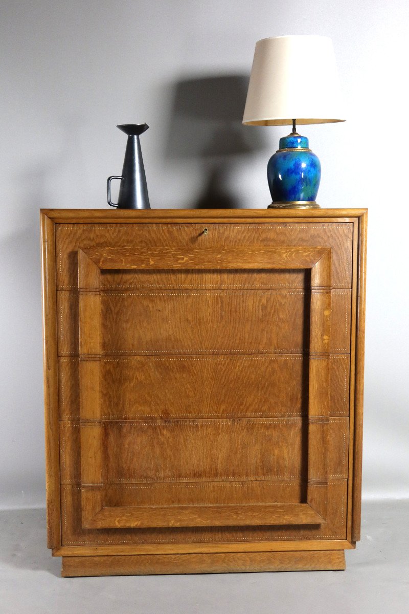 André Sornay Oak Chest Of Drawers-photo-5