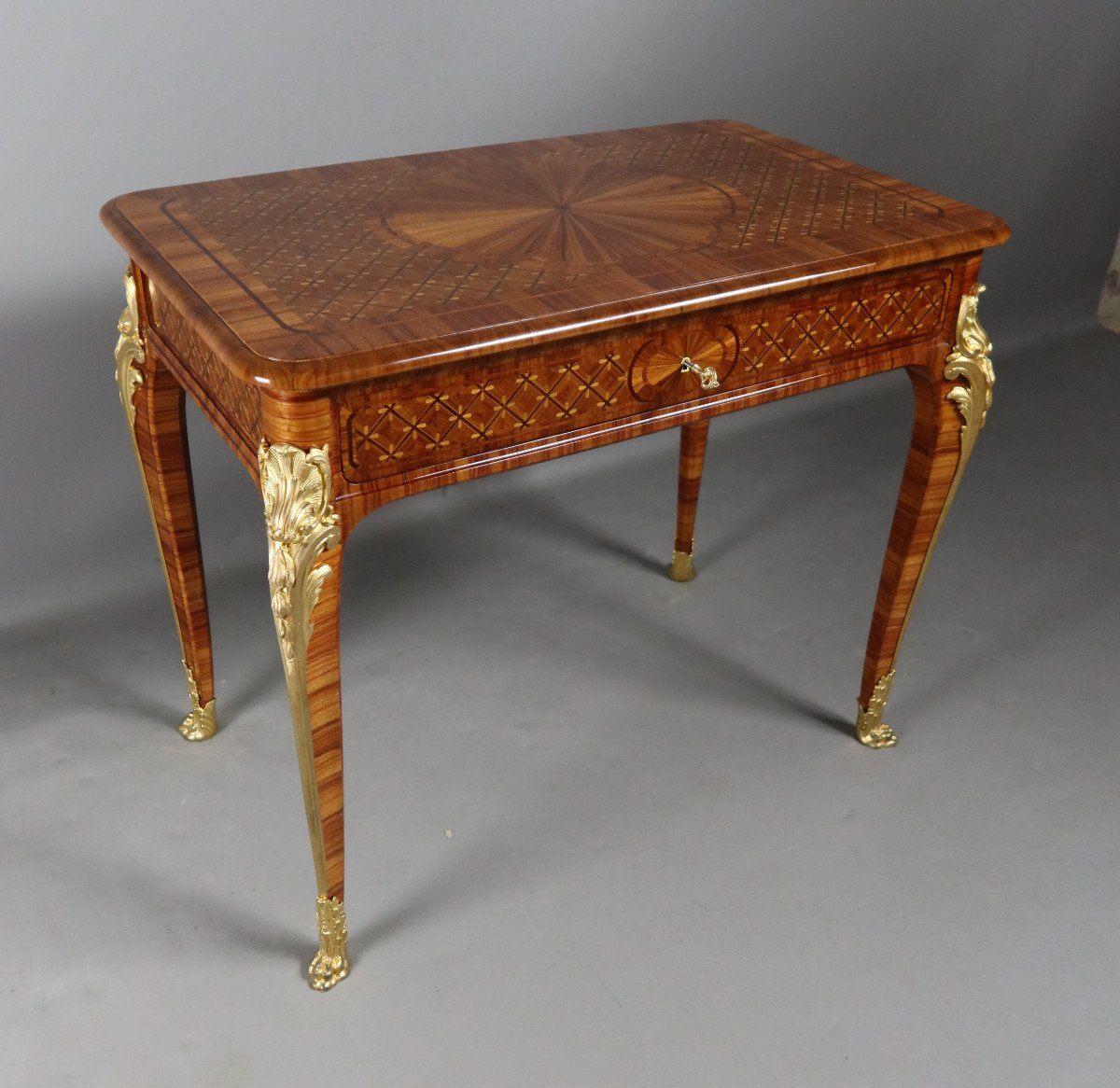 19th Century Marquetry Desk Table