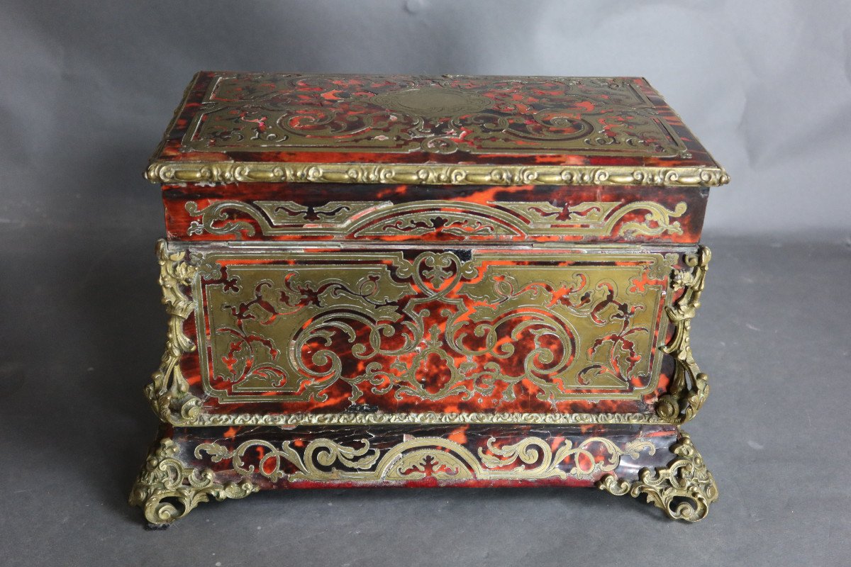 Boulle Marquetry Box Music Box-photo-3