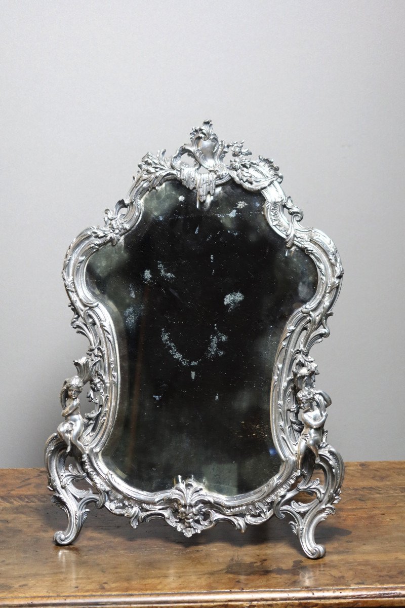 Table Mirror With Cherubs-photo-2