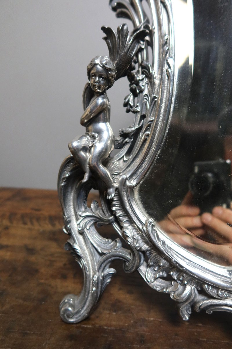 Table Mirror With Cherubs-photo-3