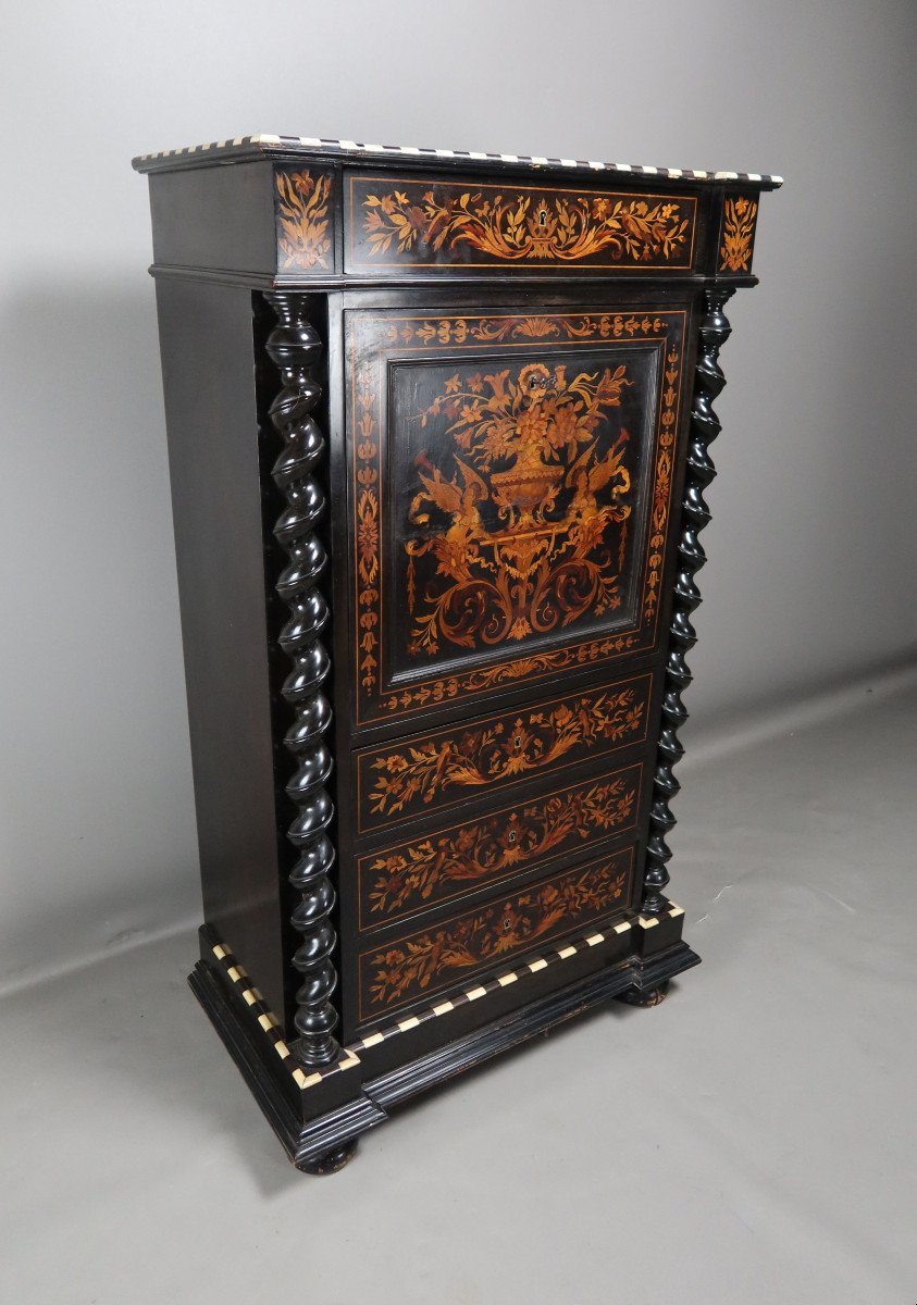 Napoleon III Secretary In Marquetry -photo-7