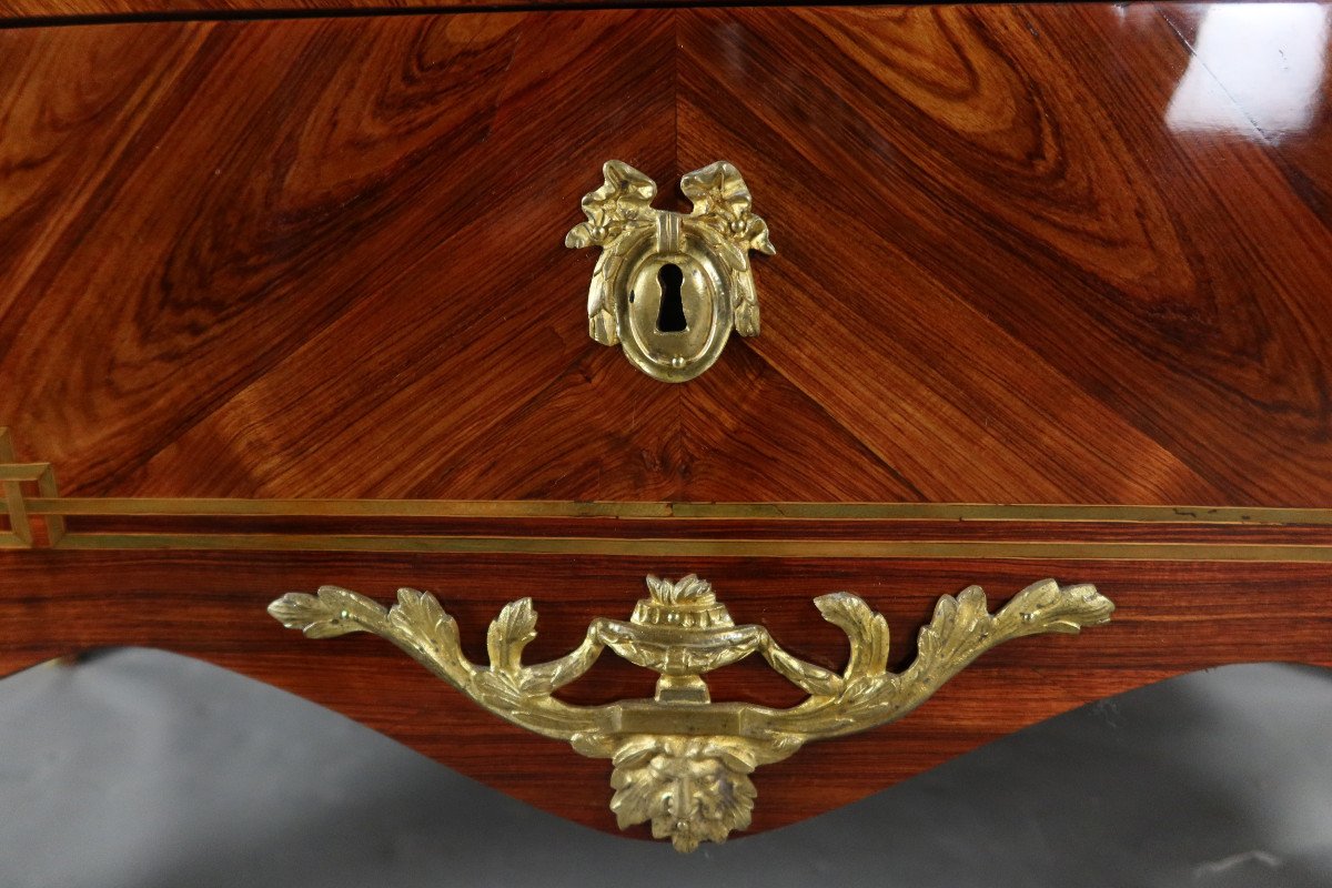 Transitional Commode In 18th Century Marquetry-photo-1