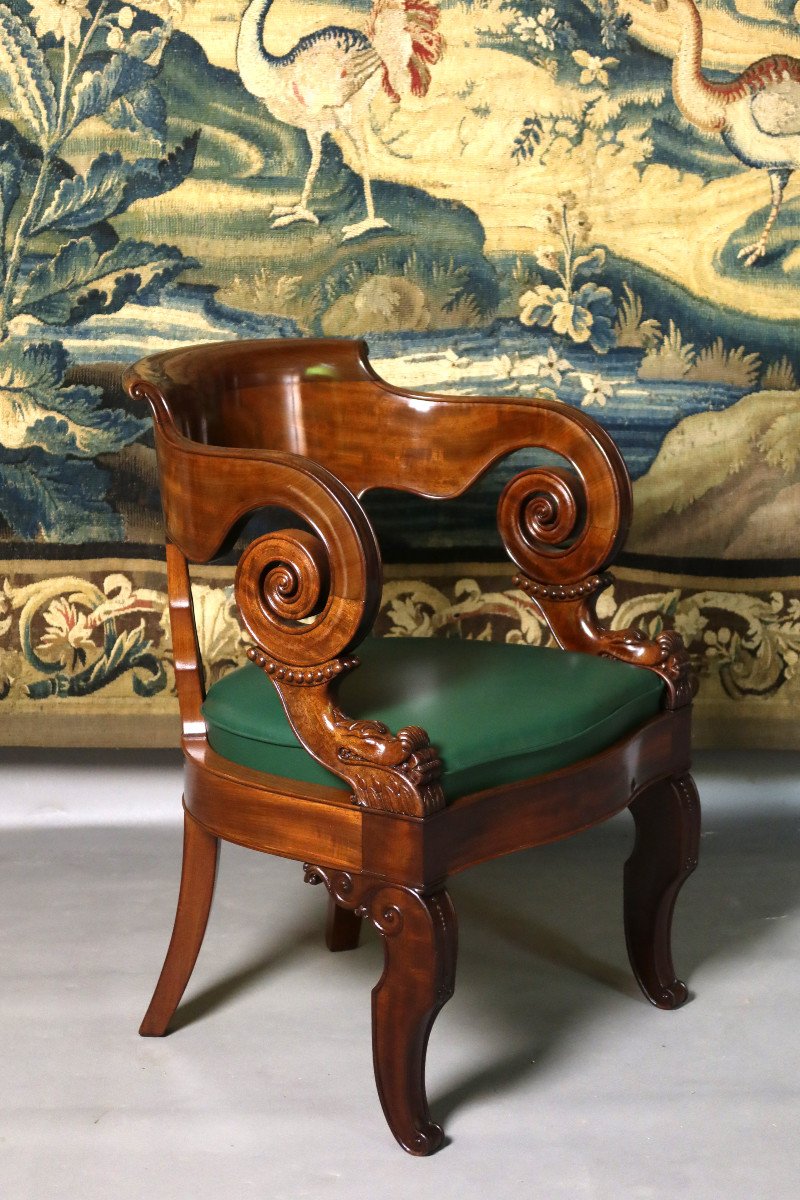 19th Century Office Armchair-photo-6