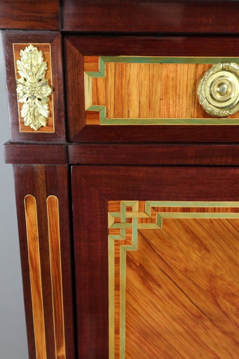 Louis XVI Secretary In Marquetry-photo-7