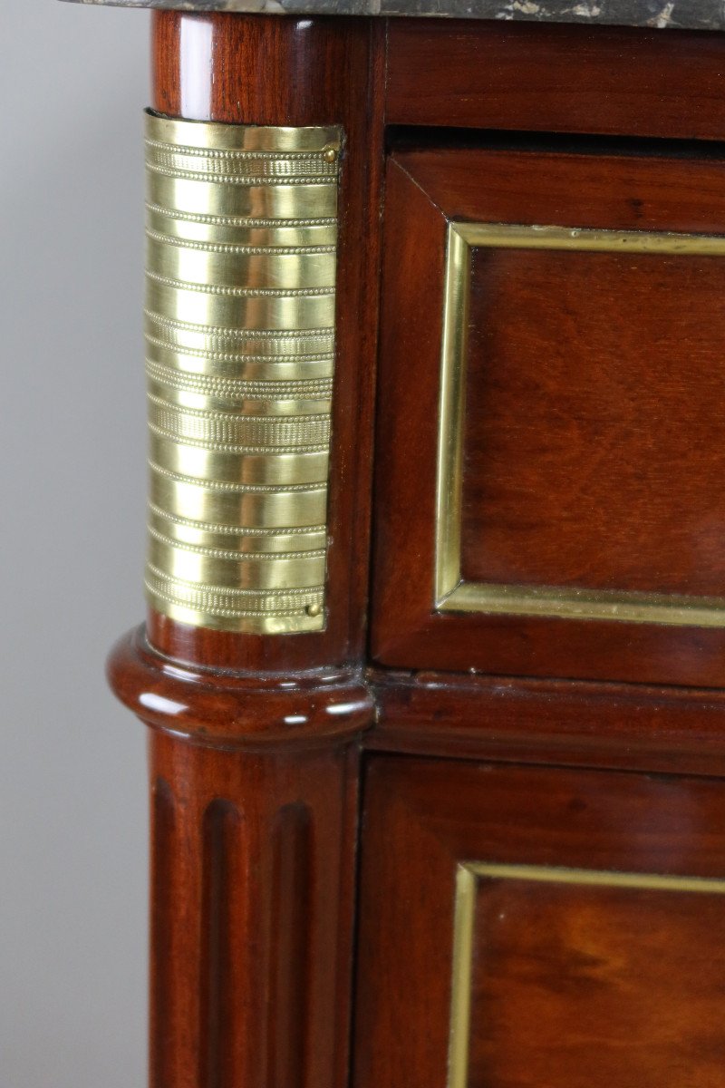 Louis XVI Chest Of Drawers In Speckled Mahogany -photo-4