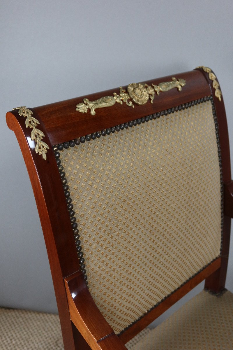 Fauteuil Directoire En Acajou-photo-4