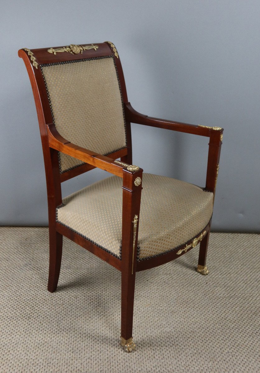 Fauteuil Directoire En Acajou