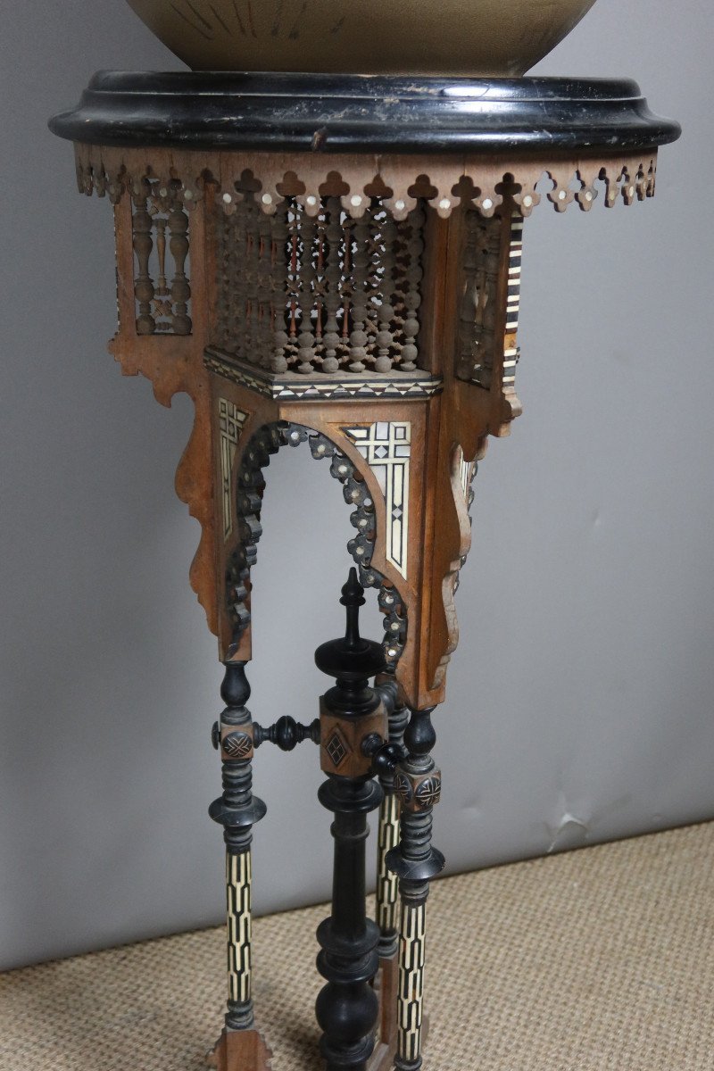 Oriental Stool End Of 19th Century-photo-3