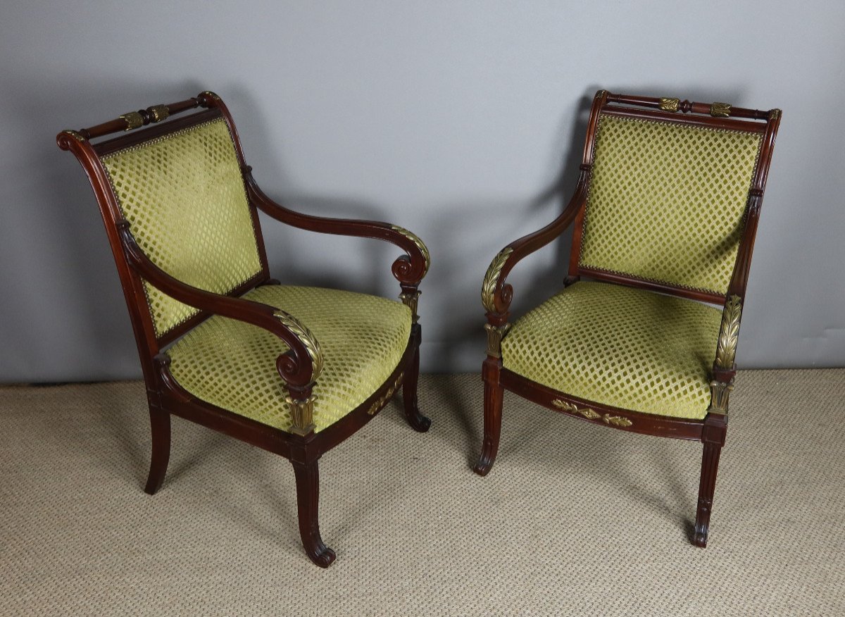 Pair Of 19th Century Armchairs-photo-2