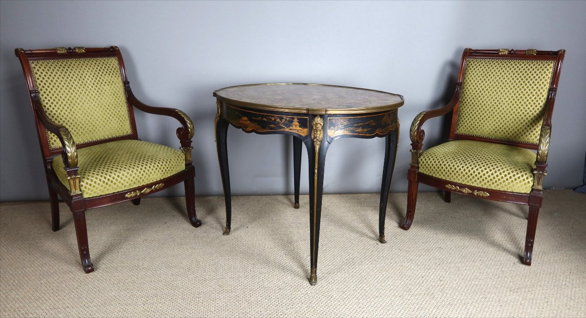 Pair Of 19th Century Armchairs-photo-2