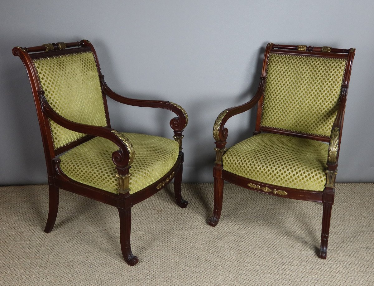 Pair Of 19th Century Armchairs-photo-3