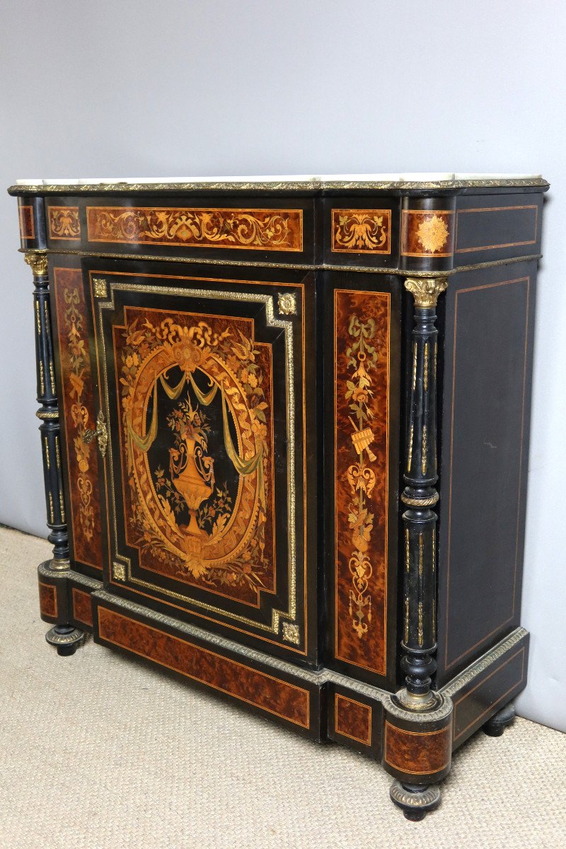 19th Century Marquetry Sideboard-photo-4