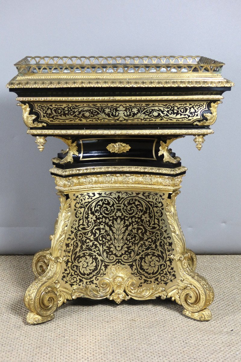 Grande Jardinière Marqueterie Boulle XIXème Siècle