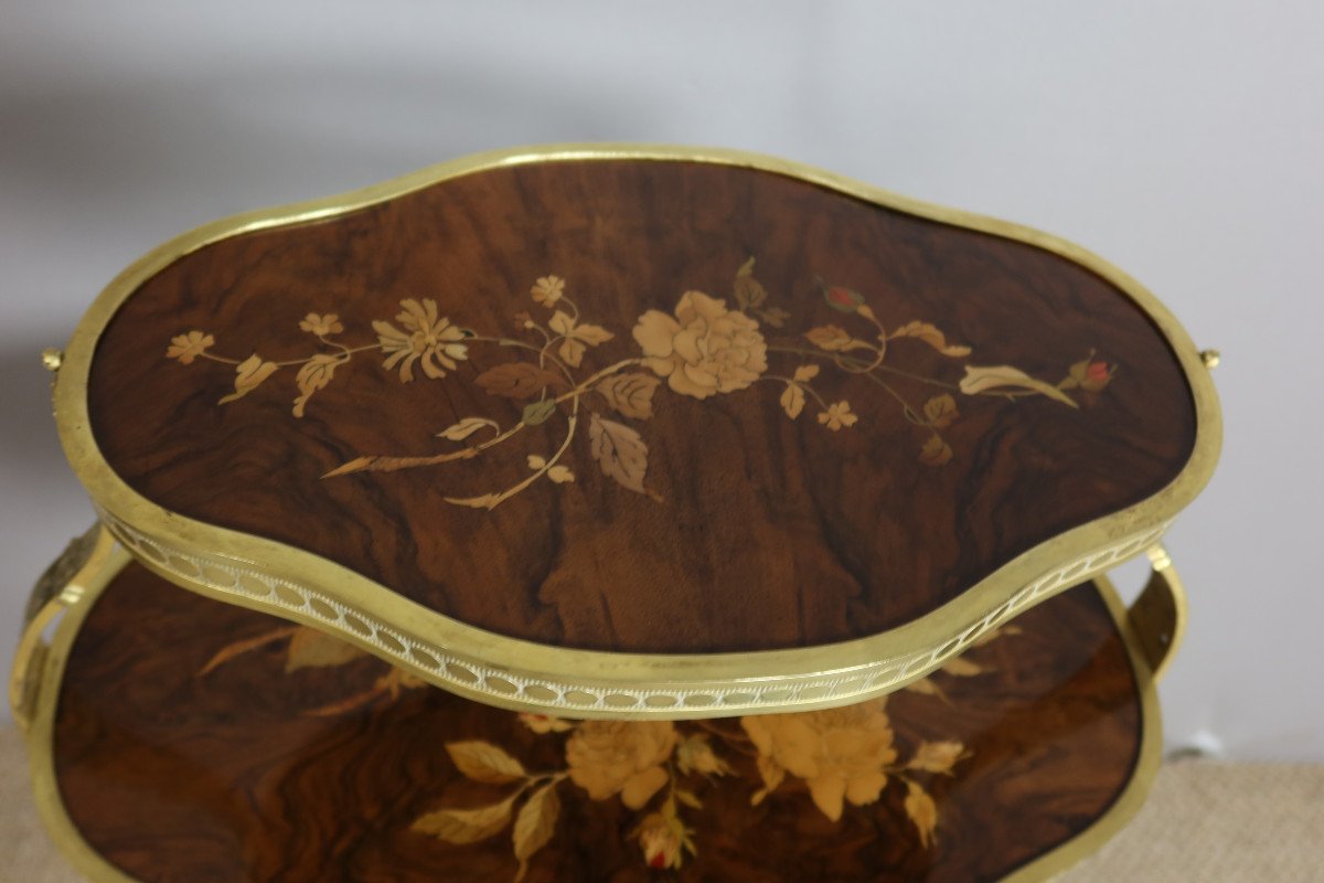 Marquetry Pedestal Table-photo-2