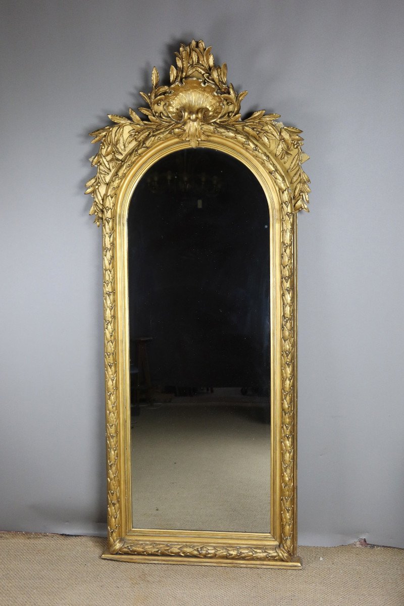 Grand Miroir Doré XIXème Siècle-photo-2