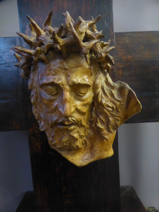 Head Of Christ Figay Signed Albert (1907-2004)-photo-3