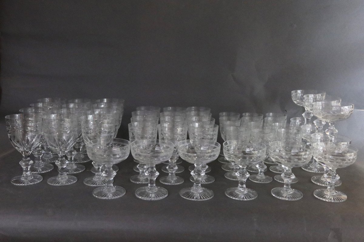 Service De Verres Baccarat Modèle Jonzac 48 Pièces-photo-7