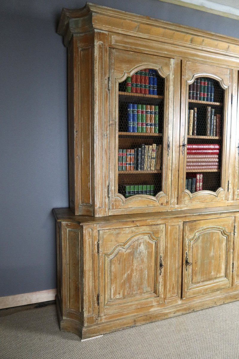 Large Bookcase In Limed Pine-photo-2