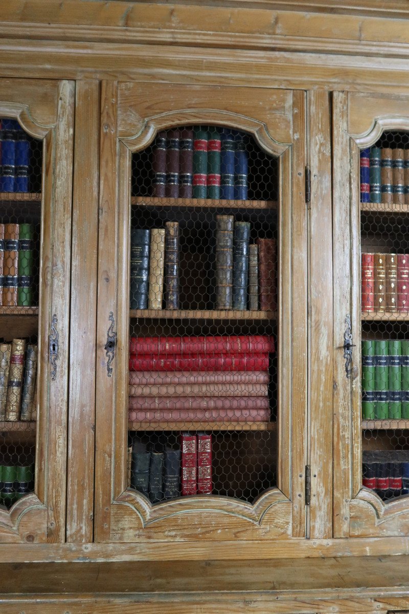 Large Bookcase In Limed Pine-photo-1