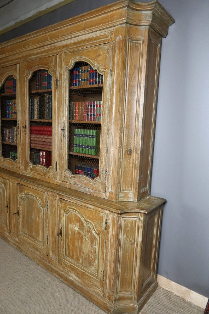 Large Bookcase In Limed Pine-photo-2