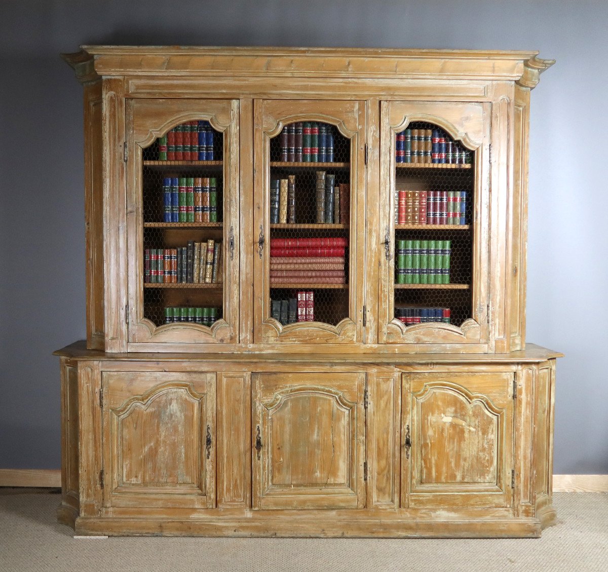 Large Bookcase In Limed Pine