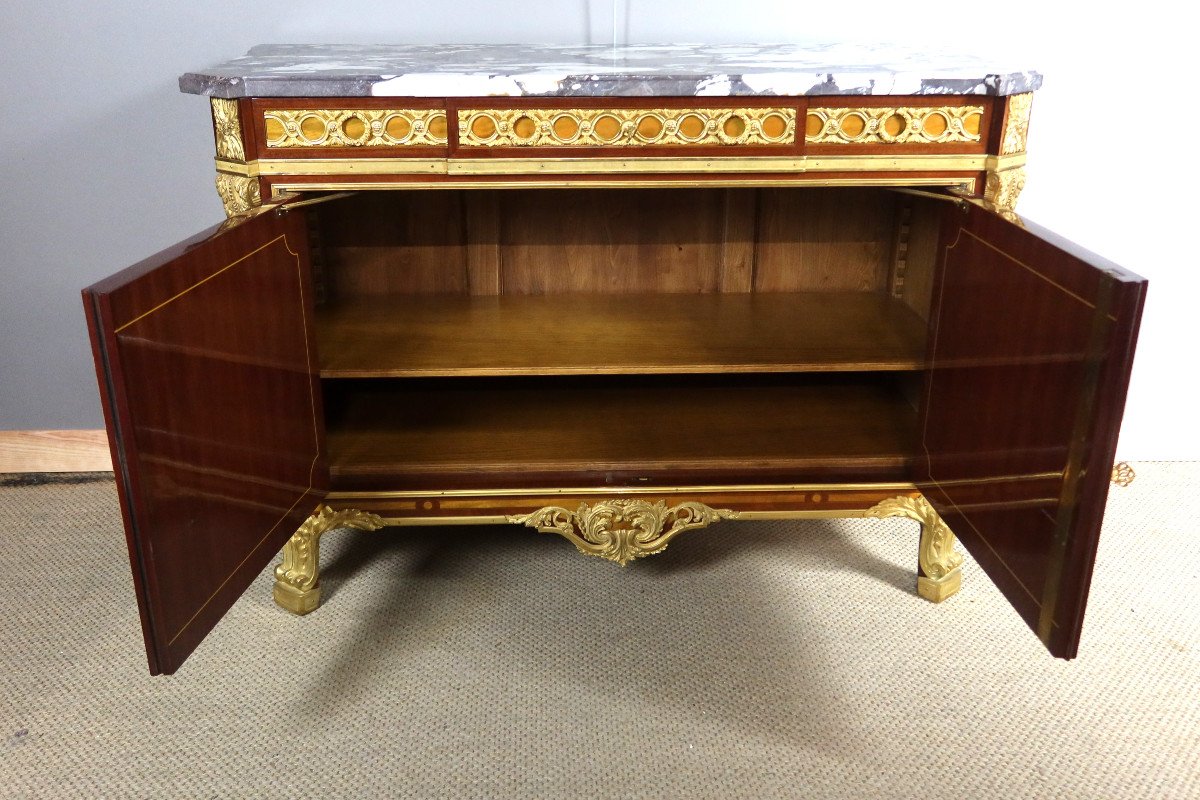 Louis XV-louis XVI Transition Style Marquetry Buffet-photo-3