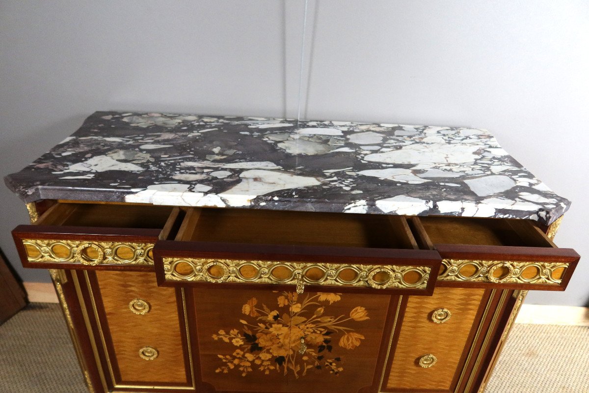 Louis XV-louis XVI Transition Style Marquetry Buffet-photo-4