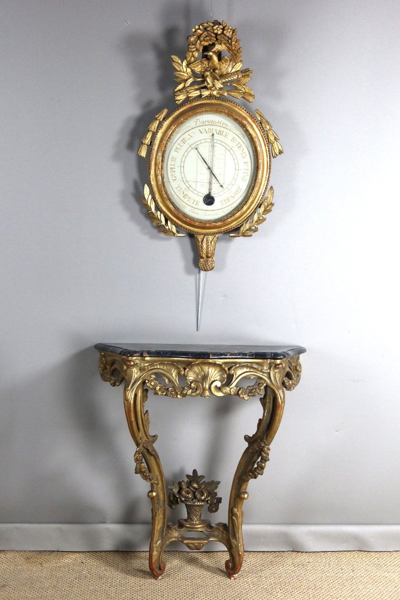 Louis XV Gilded Wood Console-photo-2