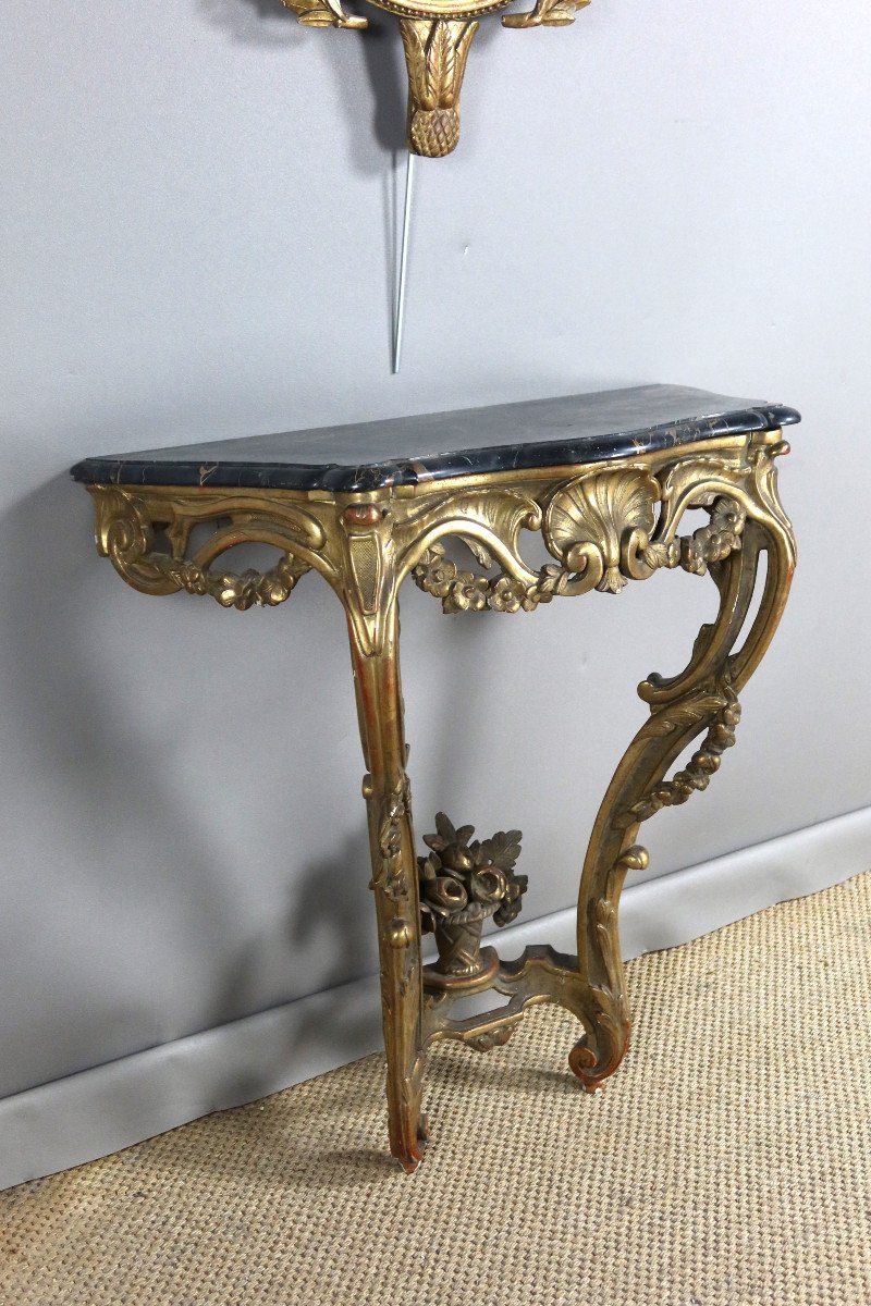 Louis XV Gilded Wood Console-photo-3