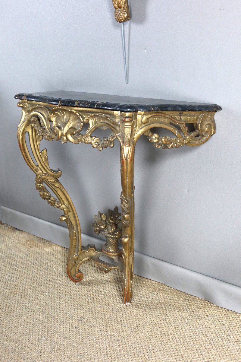 Louis XV Gilded Wood Console-photo-4