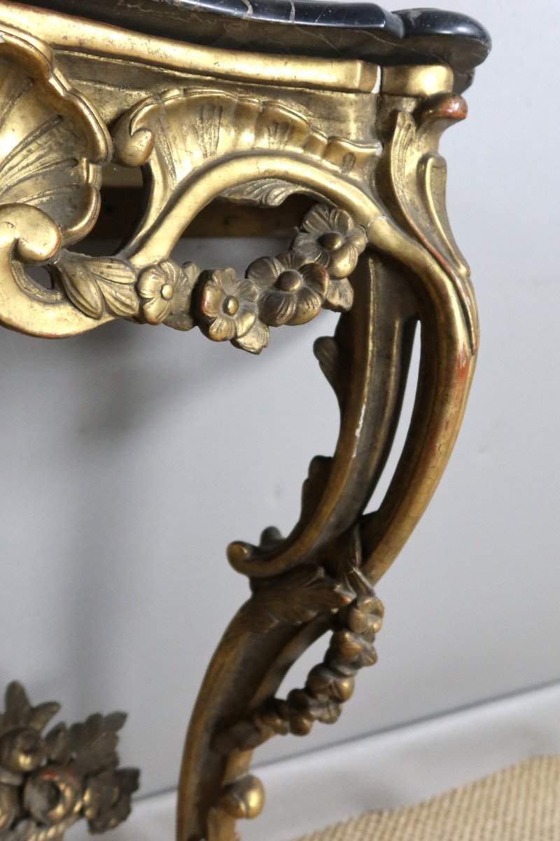 Louis XV Gilded Wood Console-photo-5