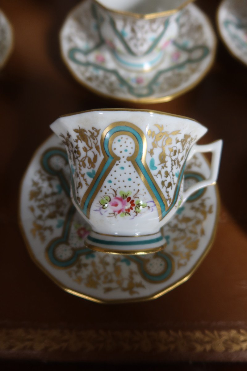 Porcelain Tea, Coffee And Cake Service From Lauret In Paris-photo-2